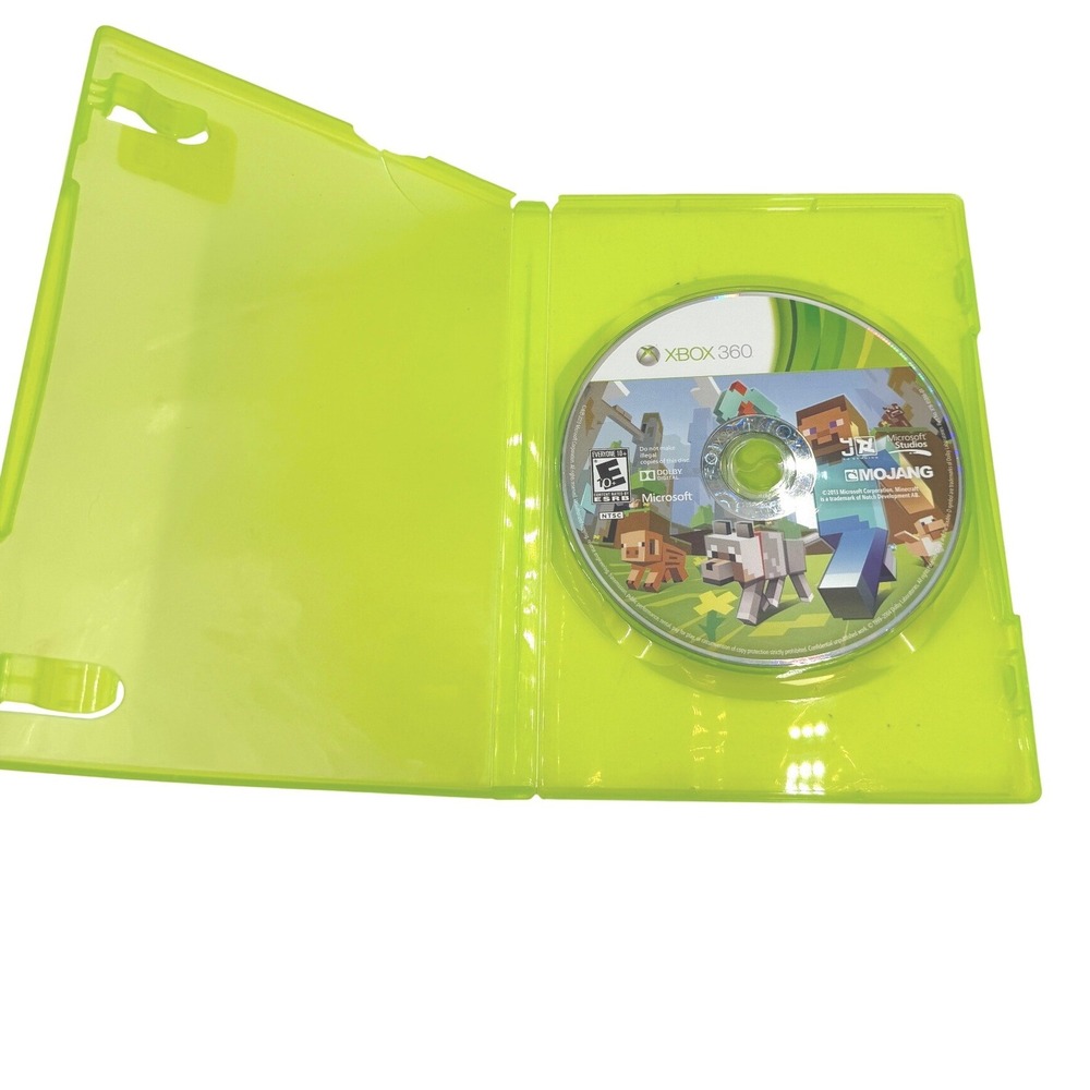 Mojang Minecraft Xbox 360 Game Disc Green Case 2013